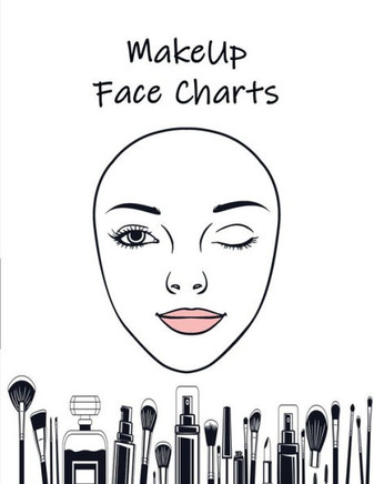 MakeUp Face Charts: Paper Practice Face Charts For Makeup Artists