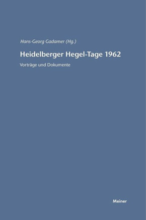 Heidelberger Hegel-Tage 1962