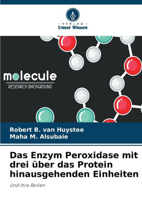 Das Enzym Peroxidase mit drei über das Protein hinausgehenden Einheiten