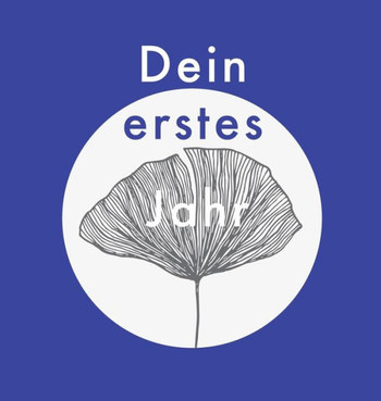 Dein erstes Jahr: Babyalbum dunkel-blau, zum Eintragen der schönsten Momente und Erinnerungen für unser erstes gemeinsames Jahr