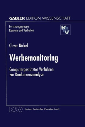 Werbemonitoring: Computergestütztes Verfahren Zur Konkurrenzanalyse