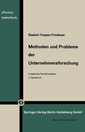 Methoden Und Probleme Der Unternehmensforschung: Operations Research