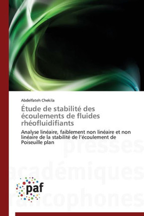 ?ude de Stabilit?Des ?oulements de Fluides Rh?fluidifiants