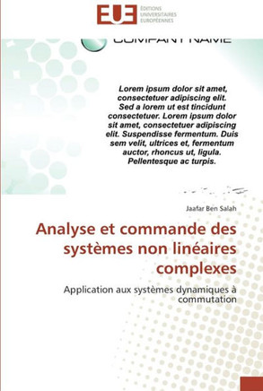 Analyse et commande des syst?es non lin?ires complexes