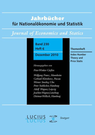 Index Number Theory and Price Statistics: Sonderausgabe Heft 6/Bd. 230 (2010) Jahrb?her F? National?onomie Und Statistik