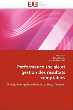 Performance Sociale Et Gestion Des R?ultats Comptables