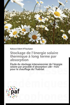 Stockage de L ?ergie Solaire Thermique ?Long Terme Par Absorption