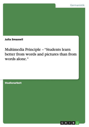 Multimedia Principle - ""Students learn better from words and pictures than from words alone.""