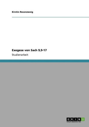 Exegese von Sach 9,9-17