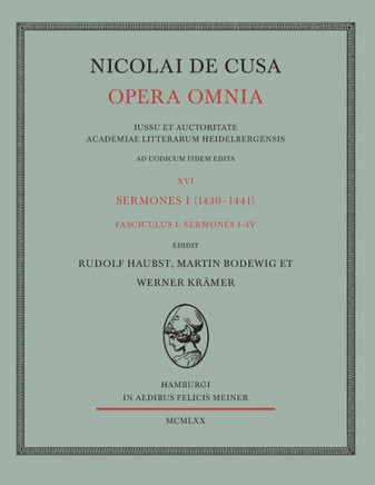 Nicolai de Cusa Opera omnia / Nicolai de Cusa Opera omnia
