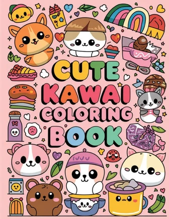 Cute Kawaii Coloring Book for Kids: Kawaii Coloring Book for Children, Kawaii Coloring Pages