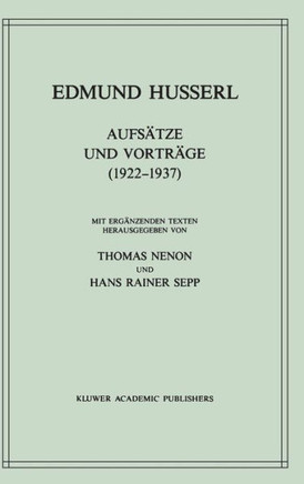 Aufs?tze Und Vortr?ge (1922-1937)