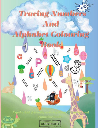 Tracing Numbers And Alphabet Coloring Book: English