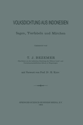 Volksdichtung Aus Indonesien: Sagen, Tierfabeln Und M?rchen