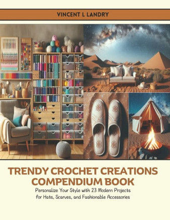 Trendy Crochet Creations Compendium Book: Personalize Your Style with 23 Modern Projects for Hats, Scarves, and Fashionable Accessories