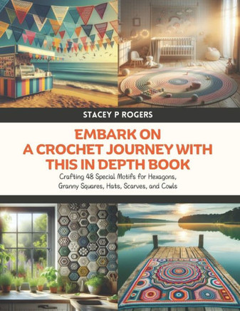 Embark on a Crochet Journey with this In Depth Book: Crafting 48 Special Motifs for Hexagons, Granny Squares, Hats, Scarves, and Cowls