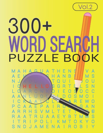 300+ WORD SEARCH PUZZLE BOOK (Vol.2): Word search book with solution