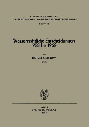 Wasserrechtliche Entscheidungen 1958 Bis 1968