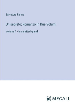 Un segreto; Romanzo In Due Volumi: Volume 1 - in caratteri grandi