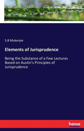 Elements of Jurisprudence: Being the Substance of a Few Lectures Based on Austin's Principles of Jurisprudence