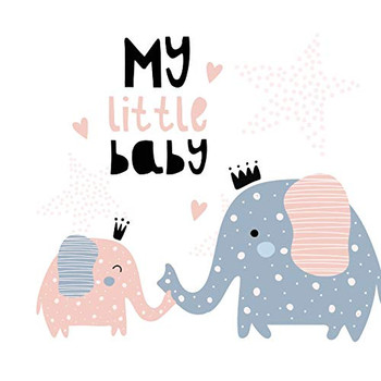 My Little Baby Baby Shower Guest Book: Elephant Girl & Her Mom Alternative Theme, Wishes to Baby and Advice for Parents, Guests Sign in Personalized with Address Space, Gift Log, Keepsake Photo Pages
