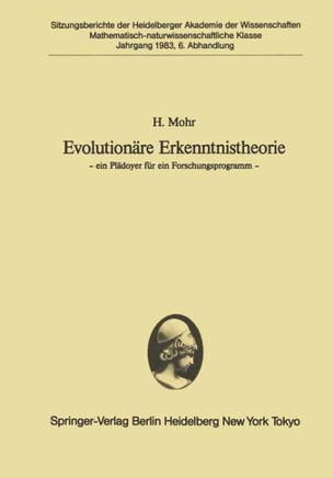 Evolution?re Erkenntnistheorie: -- Ein Pl?doyer F?r Ein Forschungsprogramm --