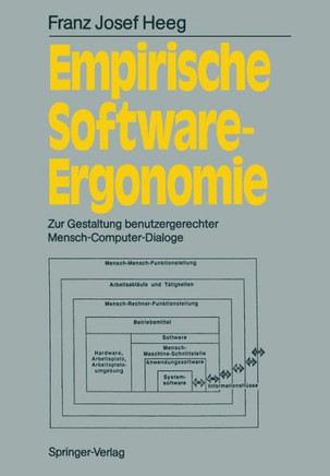 Empirische Software-Ergonomie: Zur Gestaltung Benutzergerechter Mensch-Computer-Dialoge