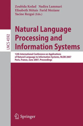 Natural Language Processing and Information Systems: 12th International Conference on Applications of Natural Language to Information Systems, Nldb 20
