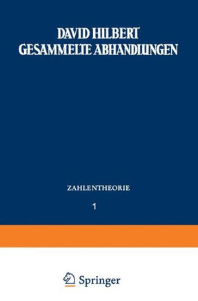 Gesammelte Abhandlungen: Erster Band Zahlentheorie