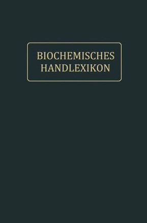 Biochemisches Handlexikon: IX. Band (2. Erg?nzungsband)