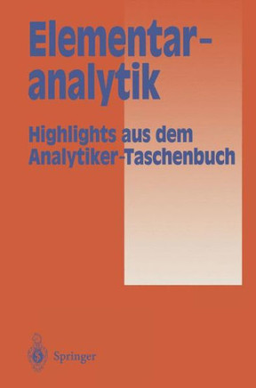 Elementaranalytik: Highlights Aus Dem Analytiker-Taschenbuch