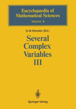 Several Complex Variables III: Geometric Function Theory