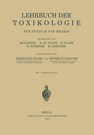 Lehrbuch Der Toxikologie F?r Studium Und PRAXIS