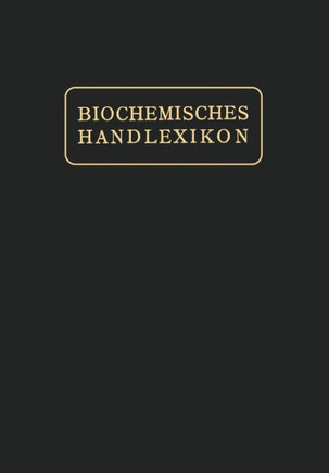 Biochemisches Handlexikon: XIII. Band (6. Erg?nzungsband)