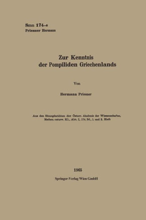 Zur Kenntnis der Pompiliden Griechenlands