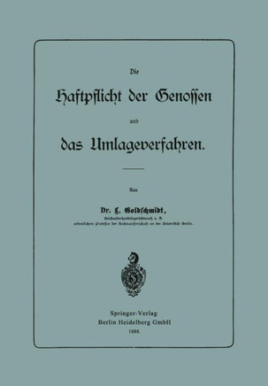 Die Haftpflicht Der Genossen Und Das Umlageverfahren