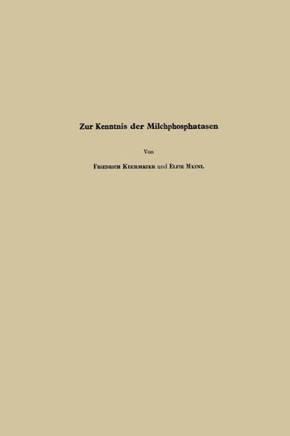 Zur Kenntnis Der Milchphosphatasen
