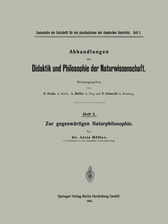 Zur Gegenw?rtigen Naturphilosophie
