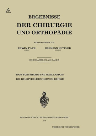Die Brustverletzungen Im Kriege