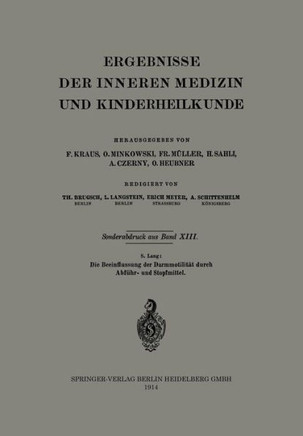 Die Beeinflussung Der Darmmotilit?t Durch Abf?hr- Und Stopfmittel
