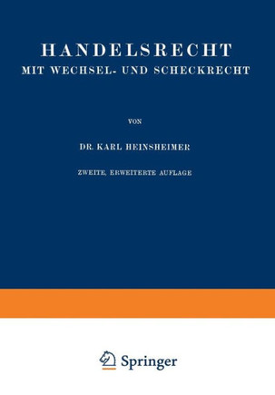 Handelsrecht Mit Wechsel- Und Scheckrecht