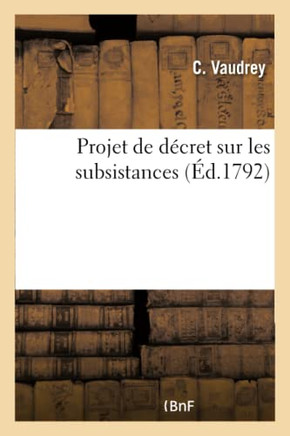 Projet de D??ret Sur Les Subsistances