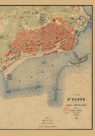 Carnet Lign??Plan d'Alger, Jourdan, 1888