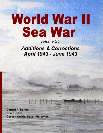 World War II Sea War: Volume 25: Additions & Corrections April 1943 - June 1943