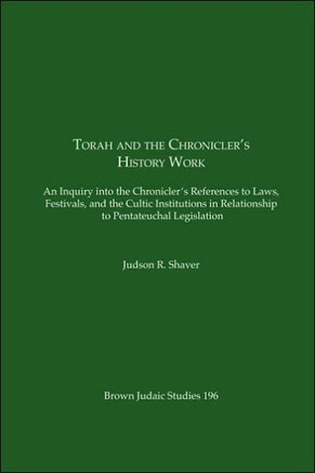 Torah and the Chronicler's History Work
