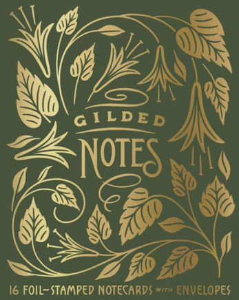 Gilded Notes: 16 Foil-Stamped Notecards with Envelopes