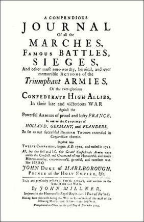 COMPENDIOUS JOURNAL OF ALL THE MARCHES FAMOUS BATTLES & SIEGES (of Marlborough)