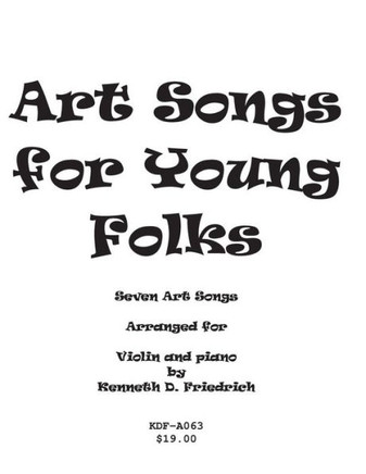 Art Songs for Young Folks - violin and piano