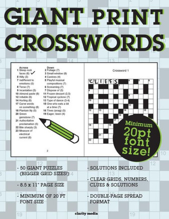 Giant Print Crosswords - Large Print
