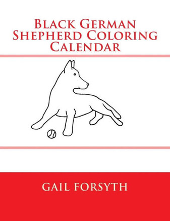 Black German Shepherd Coloring Calendar